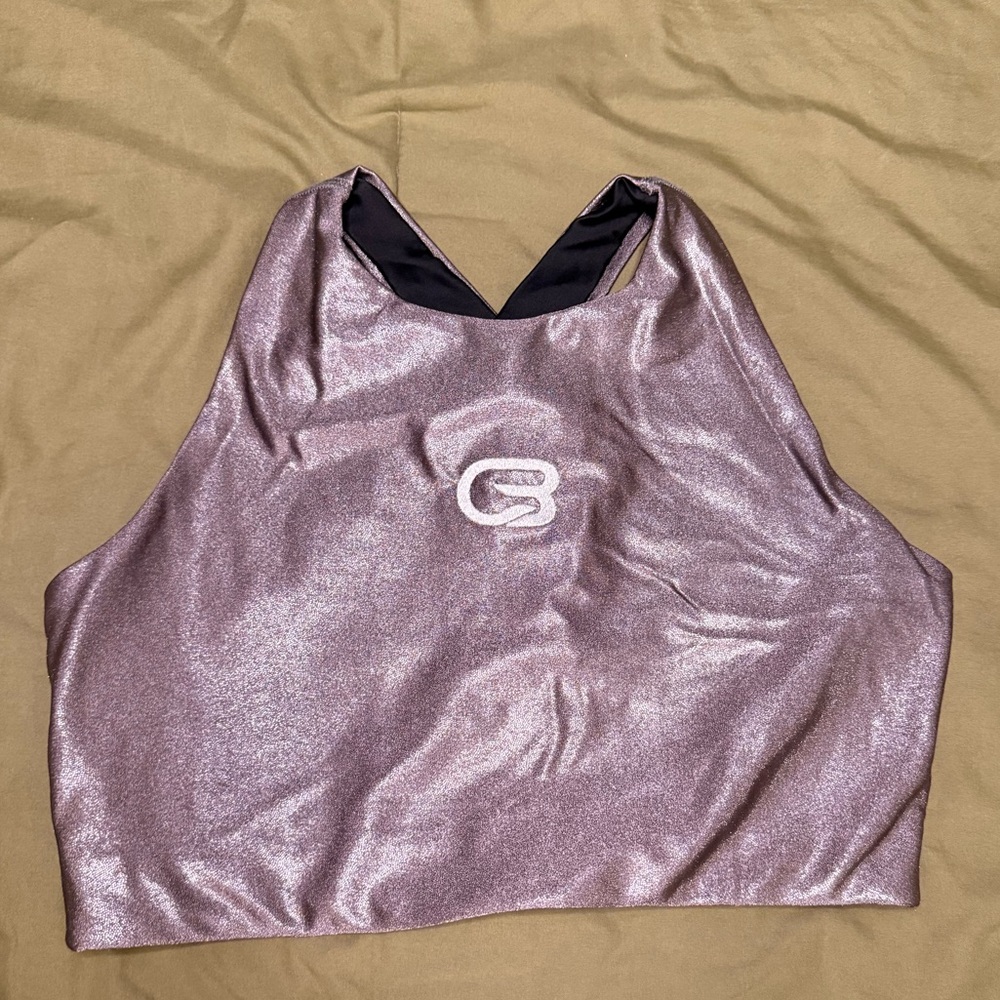 CycleBar embroidered sports bra